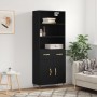 Tall black plywood sideboard 69.5x34x180 cm by vidaXL, Sideboards - Ref: Foro24-3200498, Price: 146,59 €, Discount: %