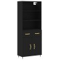 Tall black plywood sideboard 69.5x34x180 cm by vidaXL, Sideboards - Ref: Foro24-3200498, Price: 146,59 €, Discount: %