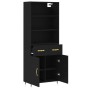 Tall black plywood sideboard 69.5x34x180 cm by vidaXL, Sideboards - Ref: Foro24-3200498, Price: 146,59 €, Discount: %