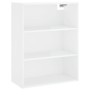 Aparador alto madera contrachapada blanco brillo 69,5x34x180 cm de vidaXL, Aparadores - Ref: Foro24-3200507, Precio: 135,64 €...