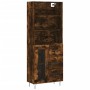 Aparador alto madera contrachapada roble ahumado 69,5x34x180 cm de vidaXL, Aparadores - Ref: Foro24-3189506, Precio: 146,81 €...