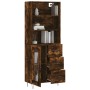 Aparador alto madera contrachapada roble ahumado 69,5x34x180 cm de vidaXL, Aparadores - Ref: Foro24-3189506, Precio: 146,81 €...