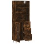 Aparador alto madera contrachapada roble ahumado 69,5x34x180 cm de vidaXL, Aparadores - Ref: Foro24-3189506, Precio: 146,81 €...