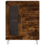 Aparador alto madera contrachapada roble ahumado 69,5x34x180 cm de vidaXL, Aparadores - Ref: Foro24-3189506, Precio: 146,81 €...