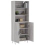 Aparador alto madera contrachapada gris sonoma 69,5x34x180 cm de vidaXL, Aparadores - Ref: Foro24-3189251, Precio: 132,99 €, ...