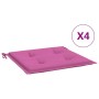 Gartenstuhlkissen 4 Stück rosa Stoff 40x40x3 cm von vidaXL, Kissen für Stühle und Sofas - Ref: Foro24-361027, Preis: 36,99 €,...