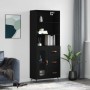 Tall black plywood sideboard 69.5x34x180 cm by vidaXL, Sideboards - Ref: Foro24-3189478, Price: 164,11 €, Discount: %