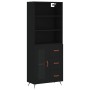 Tall black plywood sideboard 69.5x34x180 cm by vidaXL, Sideboards - Ref: Foro24-3189478, Price: 164,11 €, Discount: %