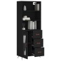 Aparador alto madera contrachapada negro 69,5x34x180 cm de vidaXL, Aparadores - Ref: Foro24-3189478, Precio: 163,57 €, Descue...