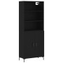 Aparador alto madera contrachapada negro 69,5x34x180 cm de vidaXL, Aparadores - Ref: Foro24-3189254, Precio: 153,78 €, Descue...