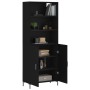 Aparador alto madera contrachapada negro 69,5x34x180 cm de vidaXL, Aparadores - Ref: Foro24-3189254, Precio: 153,78 €, Descue...