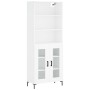 Aparador alto madera contrachapada blanco 69,5x34x180 cm de vidaXL, Aparadores - Ref: Foro24-3189317, Precio: 138,42 €, Descu...