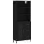 Tall black plywood sideboard 69.5x34x180 cm by vidaXL, Sideboards - Ref: Foro24-3189518, Price: 175,30 €, Discount: %