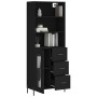 Tall black plywood sideboard 69.5x34x180 cm by vidaXL, Sideboards - Ref: Foro24-3189518, Price: 175,30 €, Discount: %