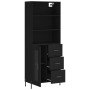 Tall black plywood sideboard 69.5x34x180 cm by vidaXL, Sideboards - Ref: Foro24-3189518, Price: 175,30 €, Discount: %