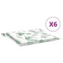 Stuhlkissen 6 Stück Stoff Blattdruck 40x40x3 cm von vidaXL, Kissen für Stühle und Sofas - Ref: Foro24-361022, Preis: 27,27 €,...