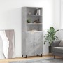 Hohes Sideboard aus betongrauem Sperrholz, 69,5 x 34 x 180 cm von vidaXL, Sideboards - Ref: Foro24-3189281, Preis: 153,07 €, ...