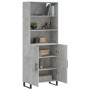 Aparador alto madera contrachapada gris hormigón 69,5x34x180 cm de vidaXL, Aparadores - Ref: Foro24-3189281, Precio: 150,99 €...