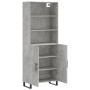 Aparador alto madera contrachapada gris hormigón 69,5x34x180 cm de vidaXL, Aparadores - Ref: Foro24-3189281, Precio: 150,99 €...