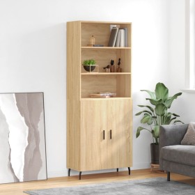 Aparador alto madera contrachapada color roble 69,5x34x180 cm de vidaXL, Aparadores - Ref: Foro24-3189272, Precio: 154,99 €, ...