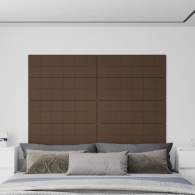 Wall panels 12 pcs brown fabric 90x30 cm 3.24 m² by vidaXL, Wall covering - Ref: Foro24-344117, Price: 68,99 €, Discount: %