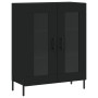 Tall black plywood sideboard 69.5x34x180 cm by vidaXL, Sideboards - Ref: Foro24-3189326, Price: 156,99 €, Discount: %