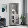 High sideboard sonoma gray plywood 69.5x34x180 cm by vidaXL, Sideboards - Ref: Foro24-3189483, Price: 153,45 €, Discount: %