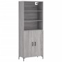 Tall gray Sonoma plywood sideboard 69.5x34x180 cm by vidaXL, Sideboards - Ref: Foro24-3189259, Price: 150,92 €, Discount: %