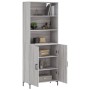 Tall gray Sonoma plywood sideboard 69.5x34x180 cm by vidaXL, Sideboards - Ref: Foro24-3189259, Price: 150,92 €, Discount: %