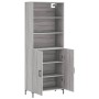 Tall gray Sonoma plywood sideboard 69.5x34x180 cm by vidaXL, Sideboards - Ref: Foro24-3189259, Price: 150,92 €, Discount: %