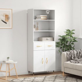 Aparador alto madera contrachapada blanco 69,5x34x180 cm de vidaXL, Aparadores - Ref: Foro24-3200497, Precio: 139,86 €, Descu...