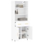 Aparador alto madera contrachapada blanco 69,5x34x180 cm de vidaXL, Aparadores - Ref: Foro24-3200497, Precio: 141,03 €, Descu...