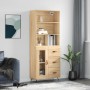 High oak-colored plywood sideboard 69.5x34x180 cm by vidaXL, Sideboards - Ref: Foro24-3189480, Price: 156,73 €, Discount: %