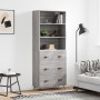 Aparador alto madera contrachapada gris sonoma 69,5x34x180 cm de vidaXL, Aparadores - Ref: Foro24-3189355, Precio: 167,92 €, ...