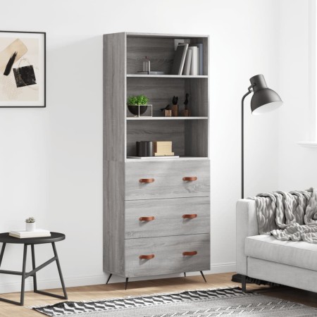 Aparador alto madera contrachapada gris sonoma 69,5x34x180 cm de vidaXL, Aparadores - Ref: Foro24-3189355, Precio: 167,99 €, ...