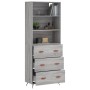 Aparador alto madera contrachapada gris sonoma 69,5x34x180 cm de vidaXL, Aparadores - Ref: Foro24-3189355, Precio: 167,99 €, ...