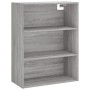 Aparador alto madera contrachapada gris sonoma 69,5x34x180 cm de vidaXL, Aparadores - Ref: Foro24-3189355, Precio: 167,99 €, ...