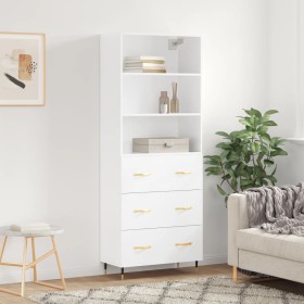 Aparador alto madera contrachapada blanco 69,5x34x180 cm de vidaXL, Aparadores - Ref: Foro24-3189357, Precio: 154,99 €, Descu...