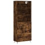 Aparador alto madera contrachapada roble ahumado 69,5x34x180 cm de vidaXL, Aparadores - Ref: Foro24-3189354, Precio: 158,99 €...