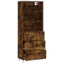 Aparador alto madera contrachapada roble ahumado 69,5x34x180 cm de vidaXL, Aparadores - Ref: Foro24-3189354, Precio: 158,99 €...