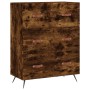 Aparador alto madera contrachapada roble ahumado 69,5x34x180 cm de vidaXL, Aparadores - Ref: Foro24-3189354, Precio: 158,99 €...