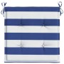 Garden chair cushions 6 pcs blue and white striped fabric 50x50x3cm by vidaXL, Cushions for chairs and sofas - Ref: Foro24-36...