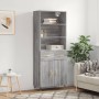 Aparador alto madera contrachapada gris sonoma 69,5x34x180 cm de vidaXL, Aparadores - Ref: Foro24-3200503, Precio: 137,44 €, ...