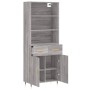 Aparador alto madera contrachapada gris sonoma 69,5x34x180 cm de vidaXL, Aparadores - Ref: Foro24-3200503, Precio: 137,44 €, ...