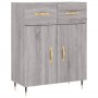 Aparador alto madera contrachapada gris sonoma 69,5x34x180 cm de vidaXL, Aparadores - Ref: Foro24-3200503, Precio: 137,44 €, ...