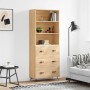 Aparador alto madera contrachapada color roble 69,5x34x180 cm de vidaXL, Aparadores - Ref: Foro24-3189352, Precio: 165,99 €, ...