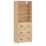 Aparador alto madera contrachapada color roble 69,5x34x180 cm de vidaXL, Aparadores - Ref: Foro24-3189352, Precio: 165,99 €, ...