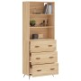 Aparador alto madera contrachapada color roble 69,5x34x180 cm de vidaXL, Aparadores - Ref: Foro24-3189352, Precio: 165,99 €, ...