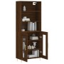 Tall brown oak plywood sideboard 69.5x34x180 cm by vidaXL, Sideboards - Ref: Foro24-3189308, Price: 145,44 €, Discount: %