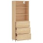 Aparador alto madera contrachapada color roble 69,5x34x180 cm de vidaXL, Aparadores - Ref: Foro24-3189360, Precio: 155,86 €, ...